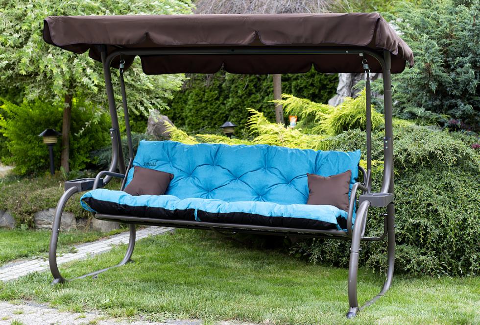 PODUSZKA MATERAC NA ŁAWKĘ HUŚTAWKĘ OGRODOWĄ TURKUSOWA - PODUSZKA MATERAC NA ŁAWKĘ HUŚTAWKĘ OGRODOWĄ TURKUSOWA - obrazek 8
