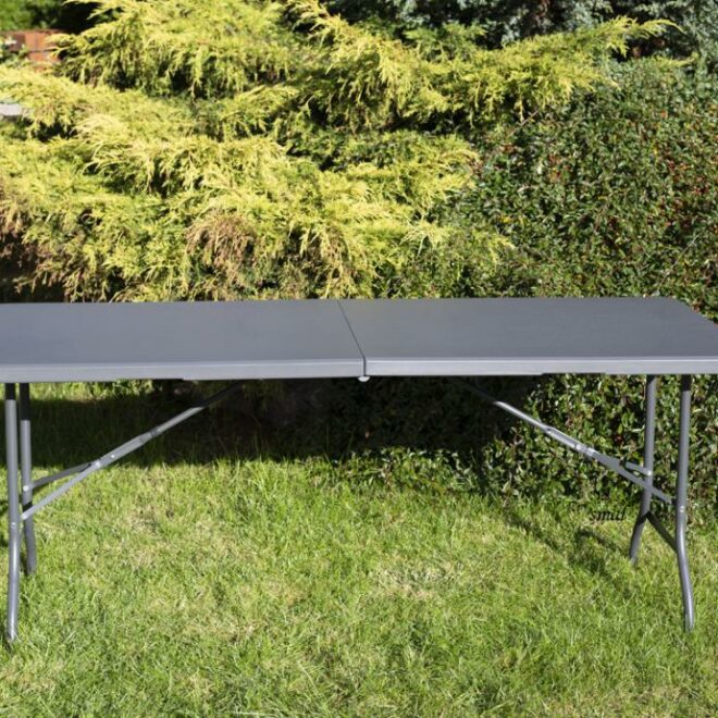Alternative view of STÓŁ CATERINGOWY OGRODOWY SKŁADANY dł. 180 cm SZARY - stół składany dł. 180 cm SZARY