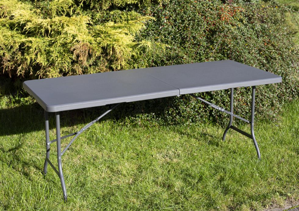 STÓŁ CATERINGOWY OGRODOWY SKŁADANY dł. 180 cm SZARY - stół składany dł. 180 cm SZARY - obrazek 3