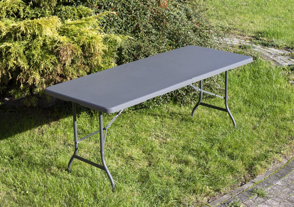 STÓŁ CATERINGOWY OGRODOWY SKŁADANY dł. 180 cm SZARY - stół składany dł. 180 cm SZARY - obrazek 4