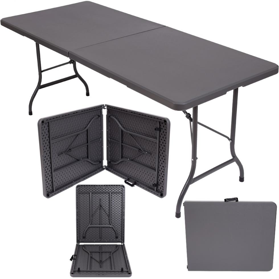 STÓŁ CATERINGOWY OGRODOWY SKŁADANY dł. 180 cm SZARY - stół składany dł. 180 cm SZARY - obrazek 5