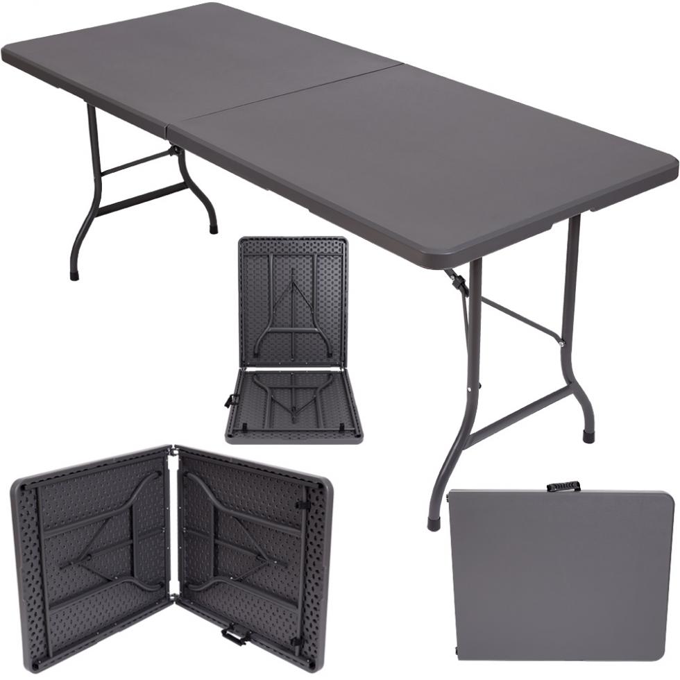 STÓŁ CATERINGOWY OGRODOWY SKŁADANY dł. 180 cm SZARY - stół składany dł. 180 cm SZARY - obrazek 6