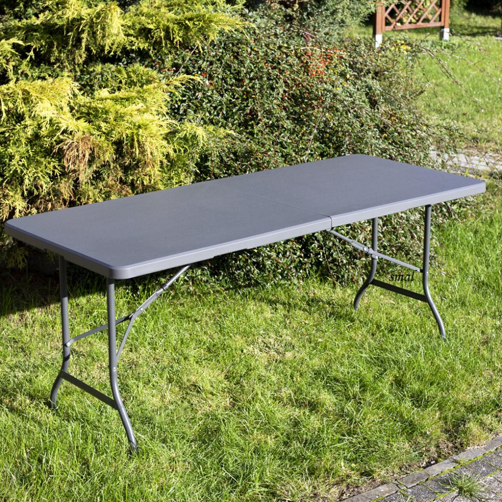 STÓŁ CATERINGOWY OGRODOWY SKŁADANY dł. 180 cm SZARY - stół składany dł. 180 cm SZARY - obrazek 9