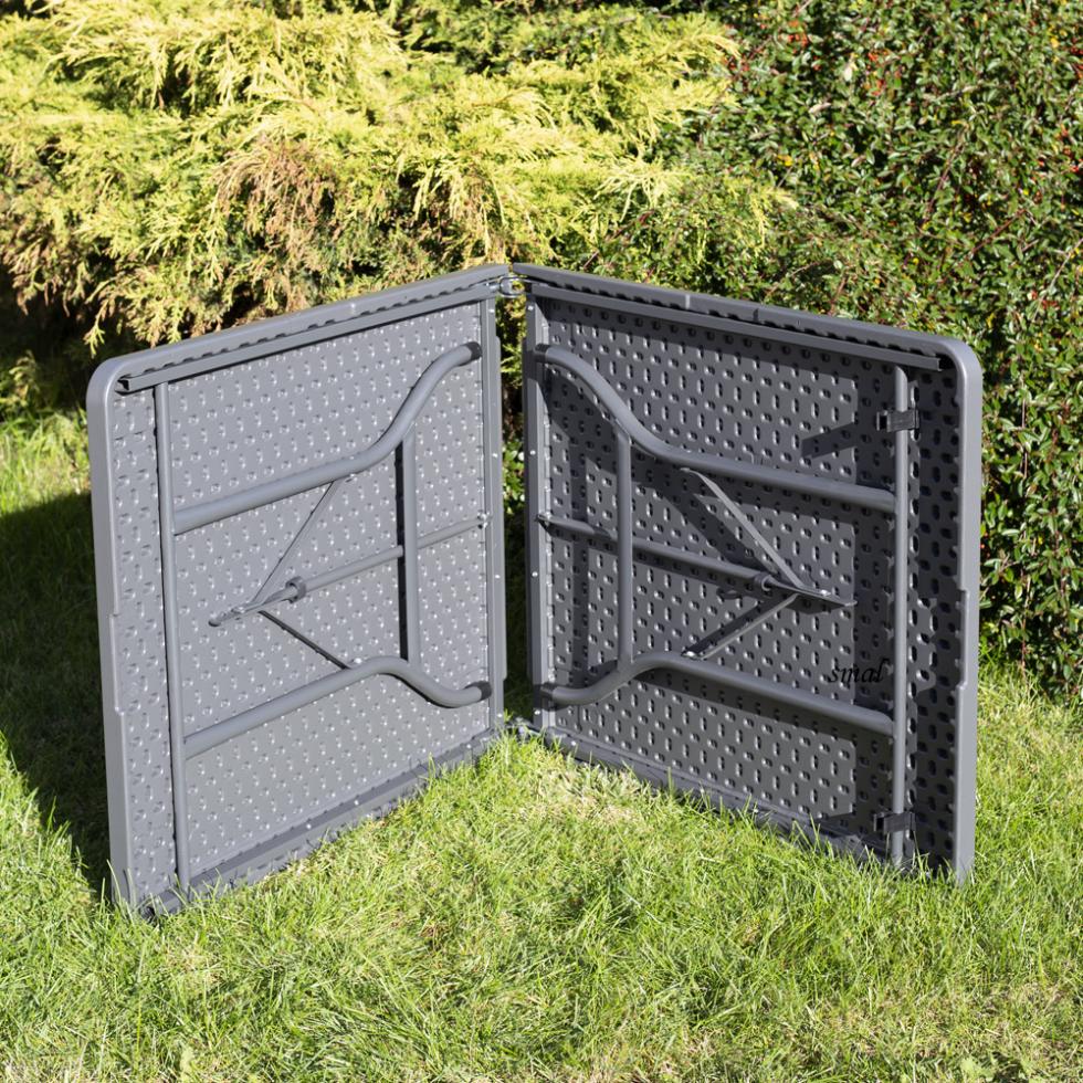 STÓŁ CATERINGOWY OGRODOWY SKŁADANY dł. 180 cm SZARY - stół składany dł. 180 cm SZARY - obrazek 14