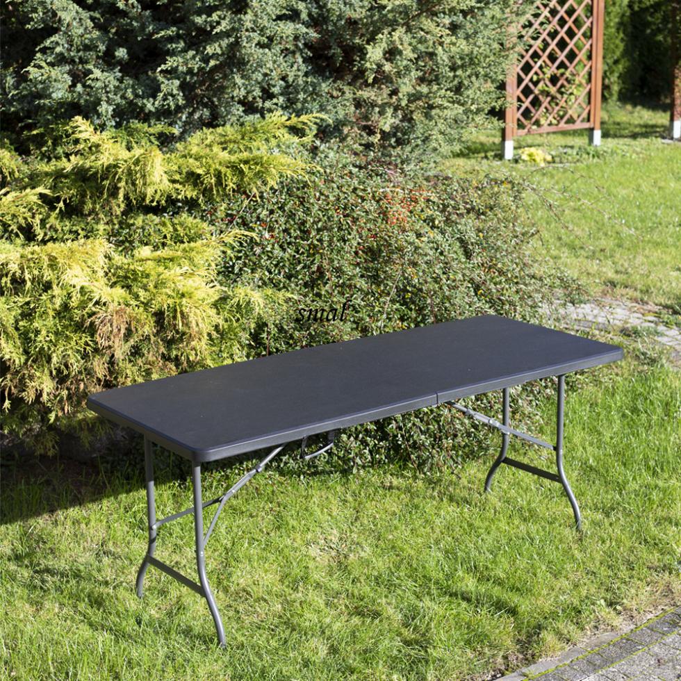STÓŁ CATERINGOWY OGRODOWY SKŁADANY dł. 180 cm CZARNY - stół składany dł. 180 cm CZARNY - obrazek 6