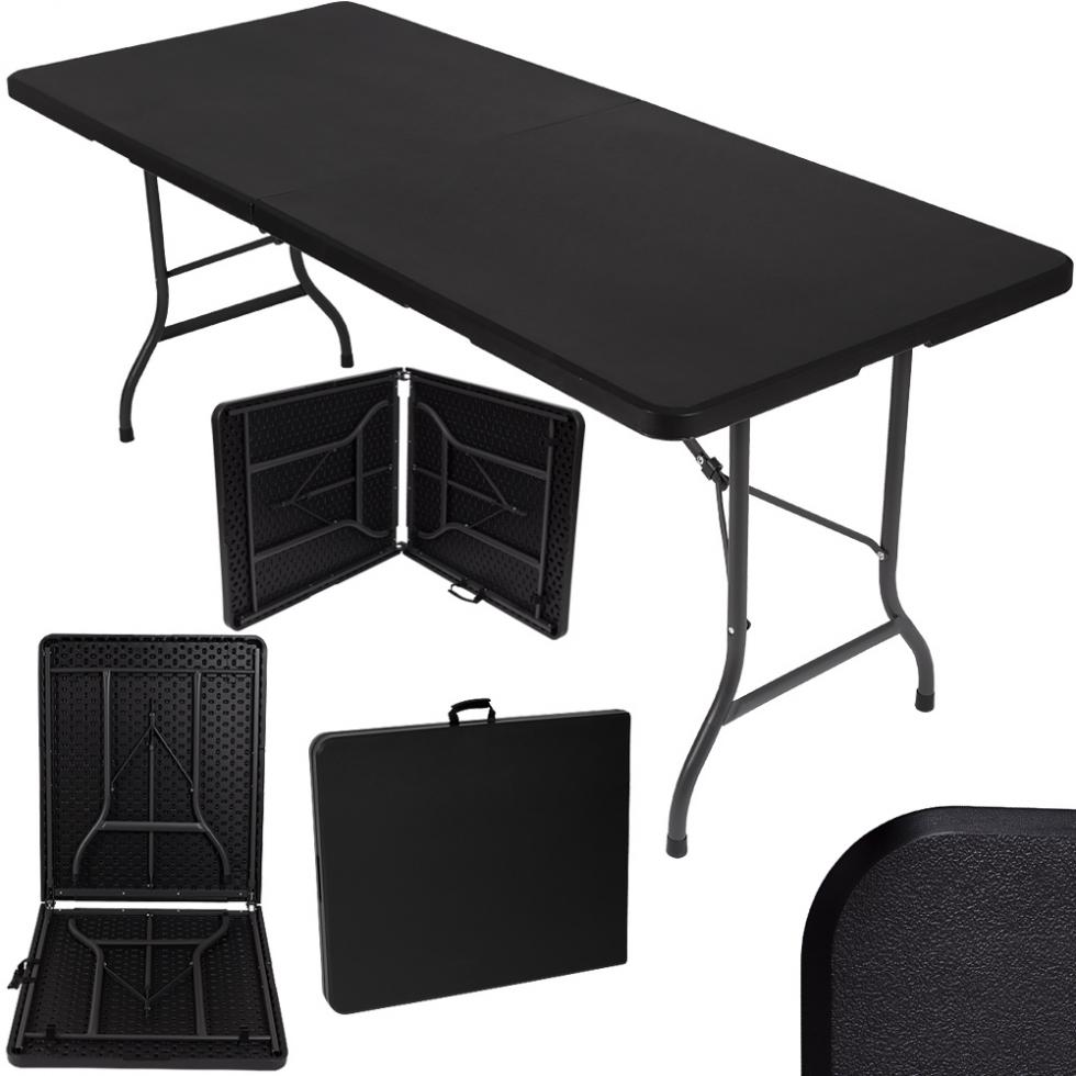 STÓŁ CATERINGOWY OGRODOWY SKŁADANY dł. 180 cm CZARNY - stół składany dł. 180 cm CZARNY - obrazek 8