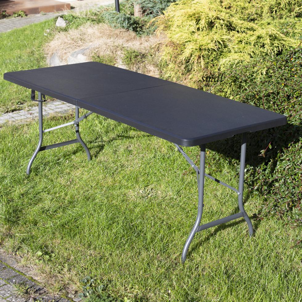 STÓŁ CATERINGOWY OGRODOWY SKŁADANY dł. 180 cm CZARNY - stół składany dł. 180 cm CZARNY - obrazek 10