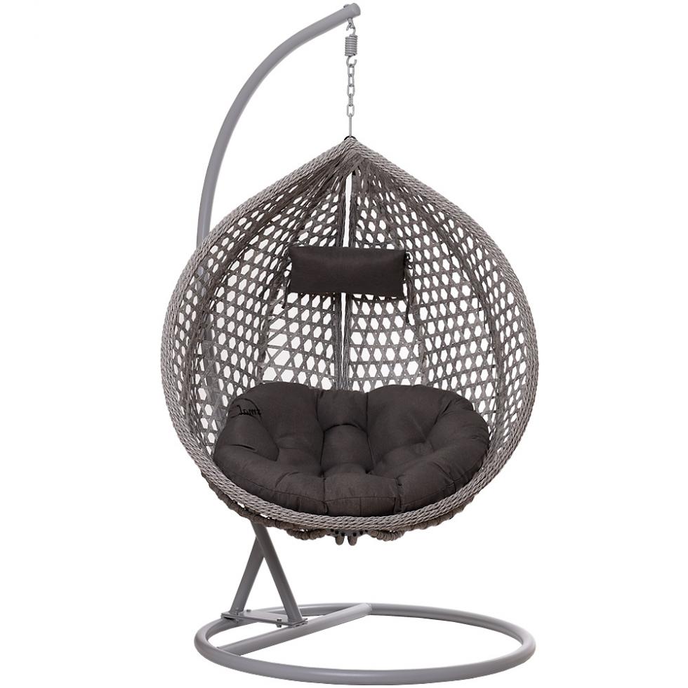 FOTEL WISZĄCY ogrodowy bujany kosz kokon MAJORKA - SZARY - Fotel MAJORKA - Szary - obrazek 4