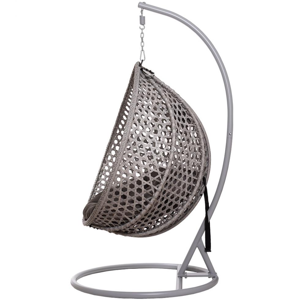 FOTEL WISZĄCY ogrodowy bujany kosz kokon MAJORKA - SZARY - Fotel MAJORKA - Szary - obrazek 5