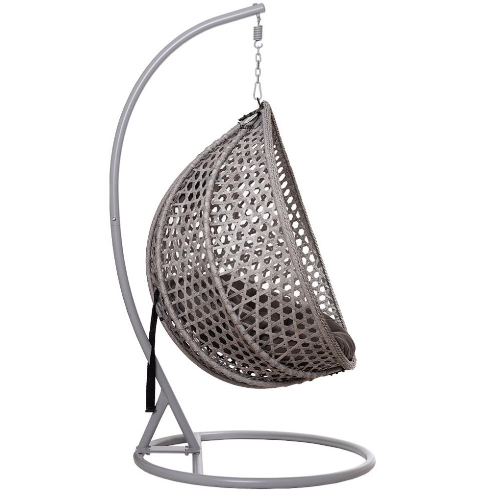 FOTEL WISZĄCY ogrodowy bujany kosz kokon MAJORKA - SZARY - Fotel MAJORKA - Szary - obrazek 6