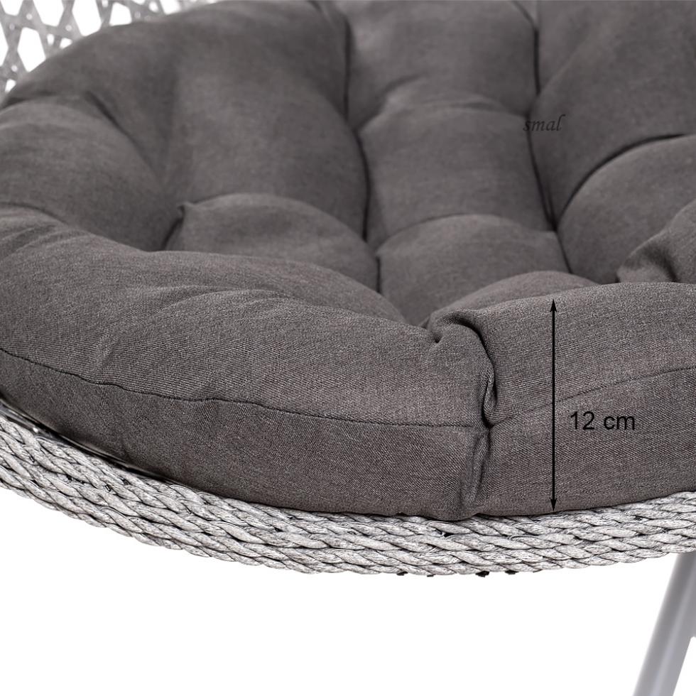 FOTEL WISZĄCY ogrodowy bujany kosz kokon MAJORKA - SZARY - Fotel MAJORKA - Szary - obrazek 11