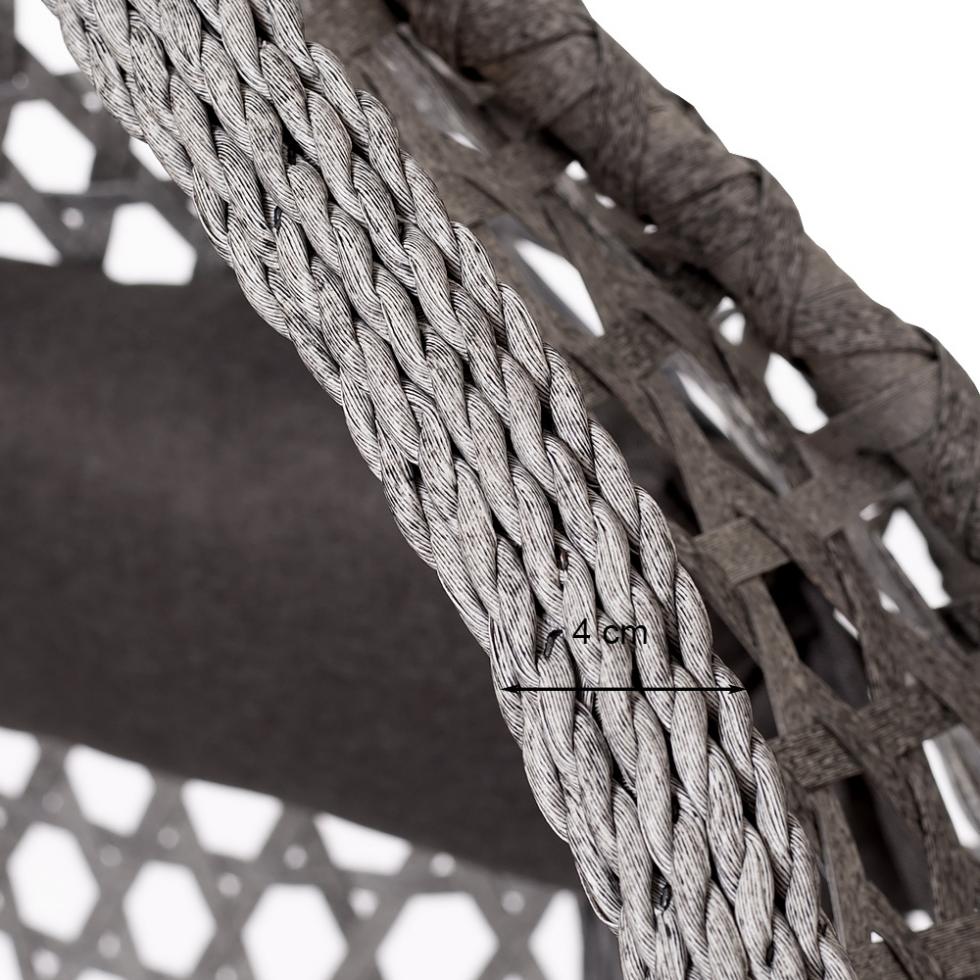 FOTEL WISZĄCY ogrodowy bujany kosz kokon MAJORKA - SZARY - Fotel MAJORKA - Szary - obrazek 14