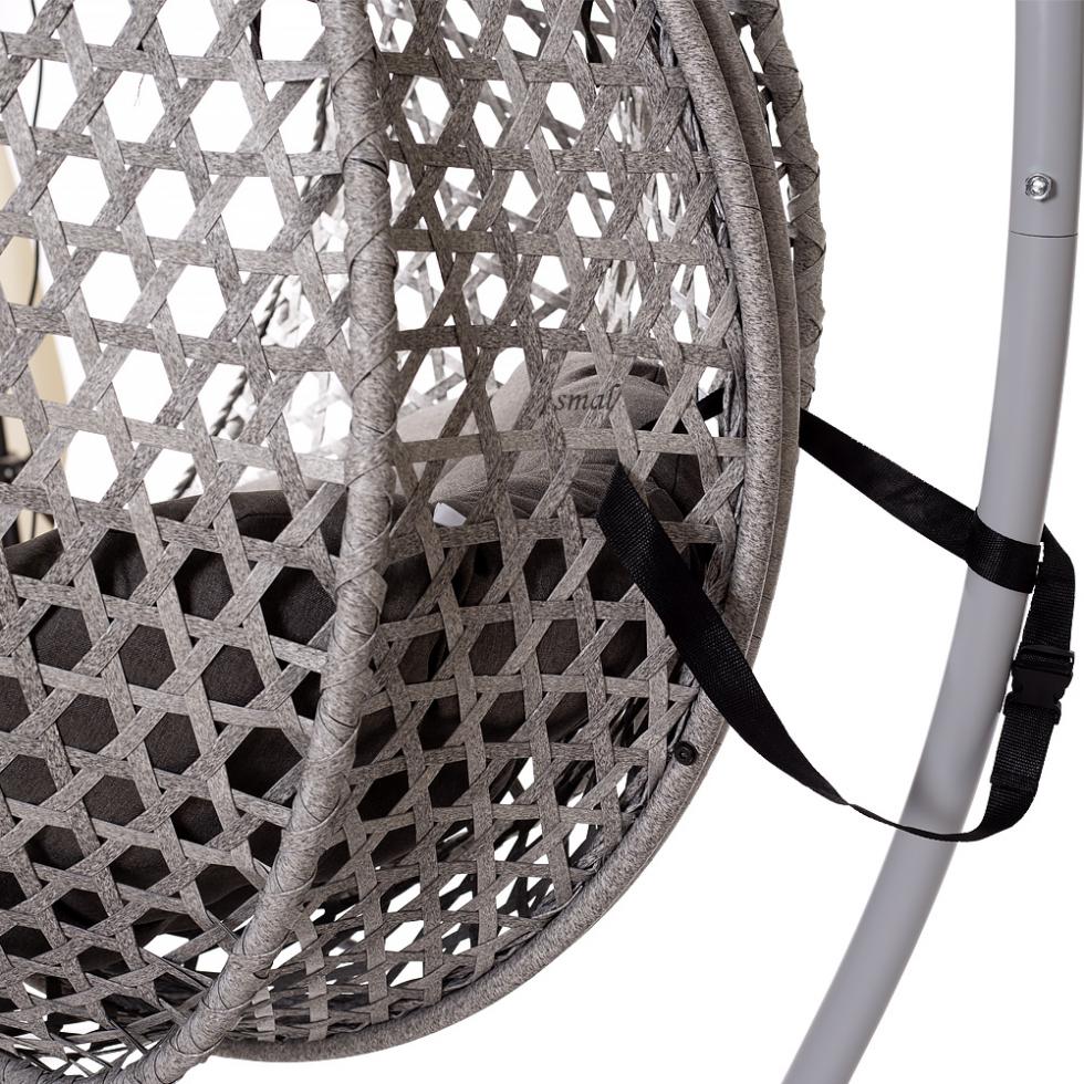 FOTEL WISZĄCY ogrodowy bujany kosz kokon MAJORKA - SZARY - Fotel MAJORKA - Szary - obrazek 15