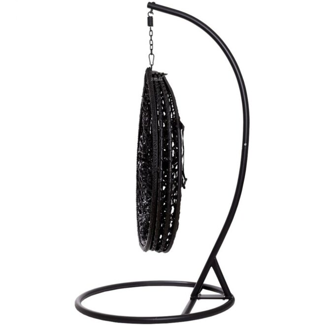 Alternative view of FOTEL WISZĄCY ogrodowy bujany kosz kokon MAJORKA - CZARNY - Fotel MAJORKA - Czarny