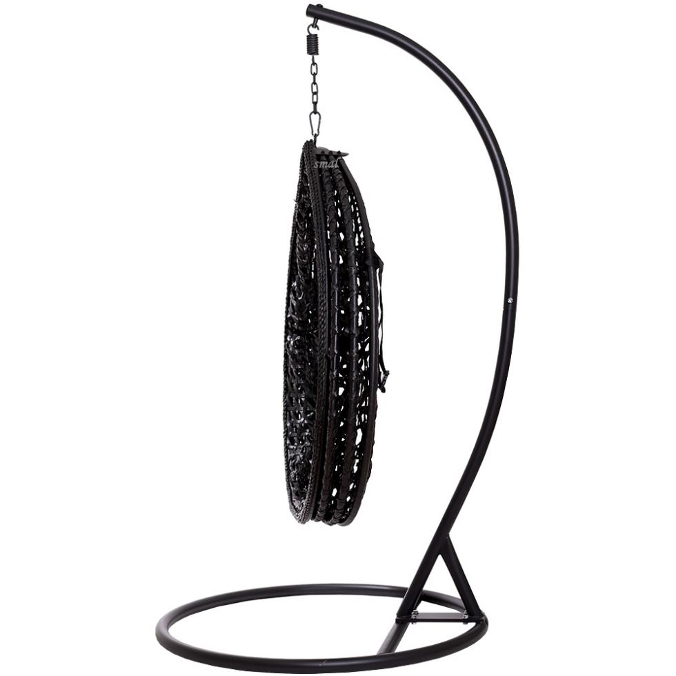 FOTEL WISZĄCY ogrodowy bujany kosz kokon MAJORKA - CZARNY - Fotel MAJORKA - Czarny - obrazek 2