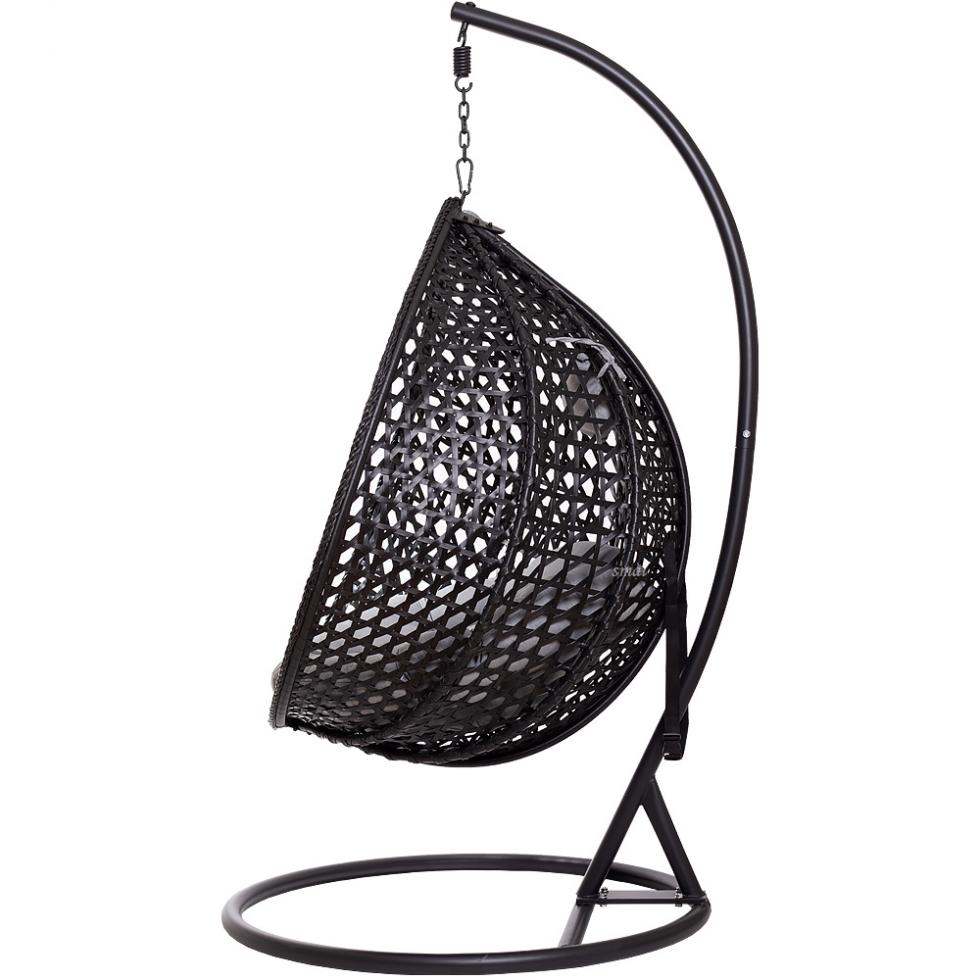 FOTEL WISZĄCY ogrodowy bujany kosz kokon MAJORKA - CZARNY - Fotel MAJORKA - Czarny - obrazek 6