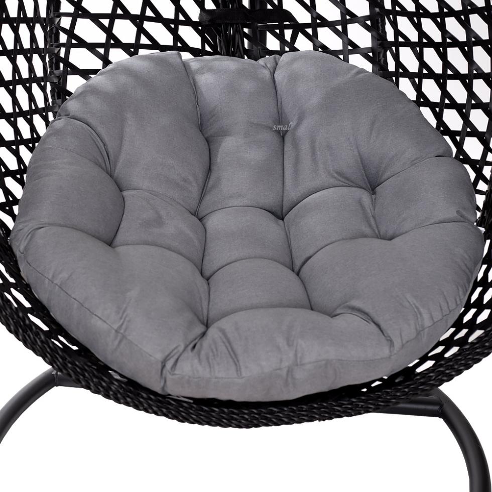 FOTEL WISZĄCY ogrodowy bujany kosz kokon MAJORKA - CZARNY - Fotel MAJORKA - Czarny - obrazek 12