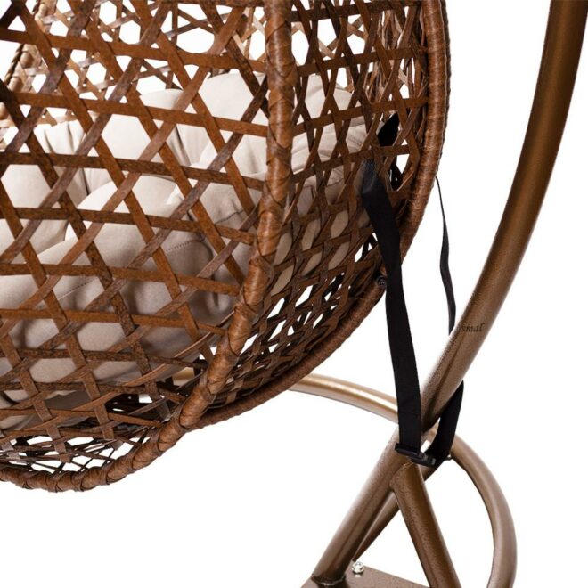 Alternative view of FOTEL WISZĄCY ogrodowy bujany kosz kokon MAJORKA - BRĄZOWY - Fotel MAJORKA - BRĄZOWY