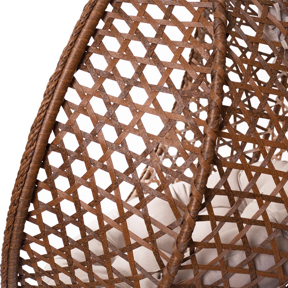 FOTEL WISZĄCY ogrodowy bujany kosz kokon MAJORKA - BRĄZOWY - Fotel MAJORKA - BRĄZOWY - obrazek 8