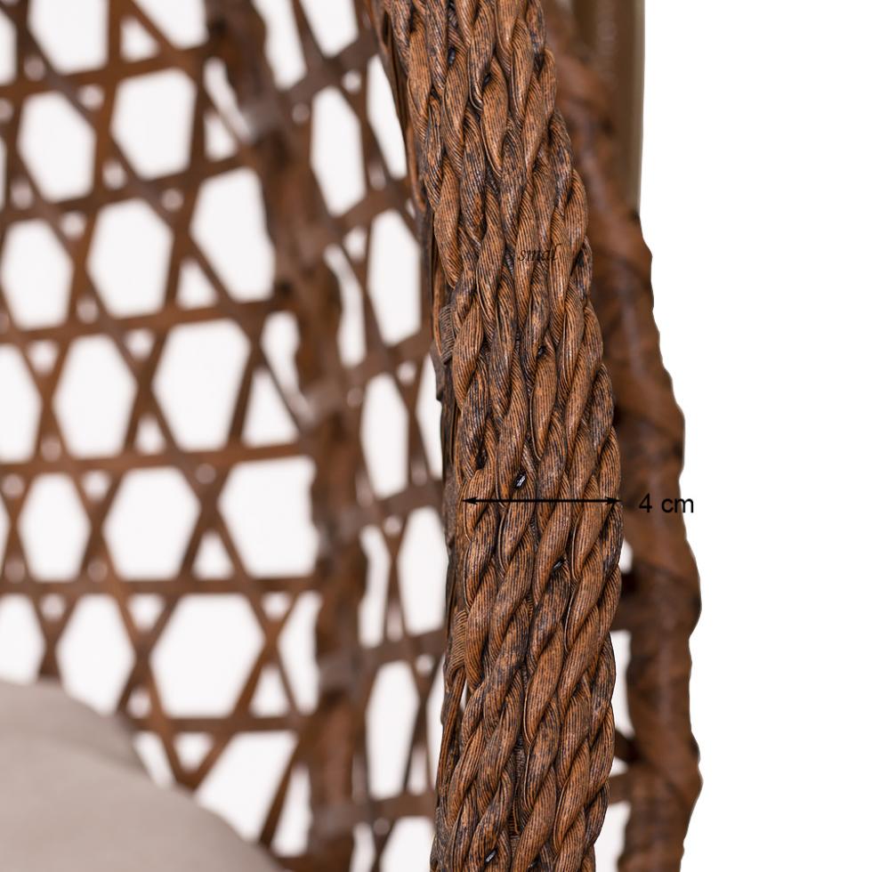 FOTEL WISZĄCY ogrodowy bujany kosz kokon MAJORKA - BRĄZOWY - Fotel MAJORKA - BRĄZOWY - obrazek 10