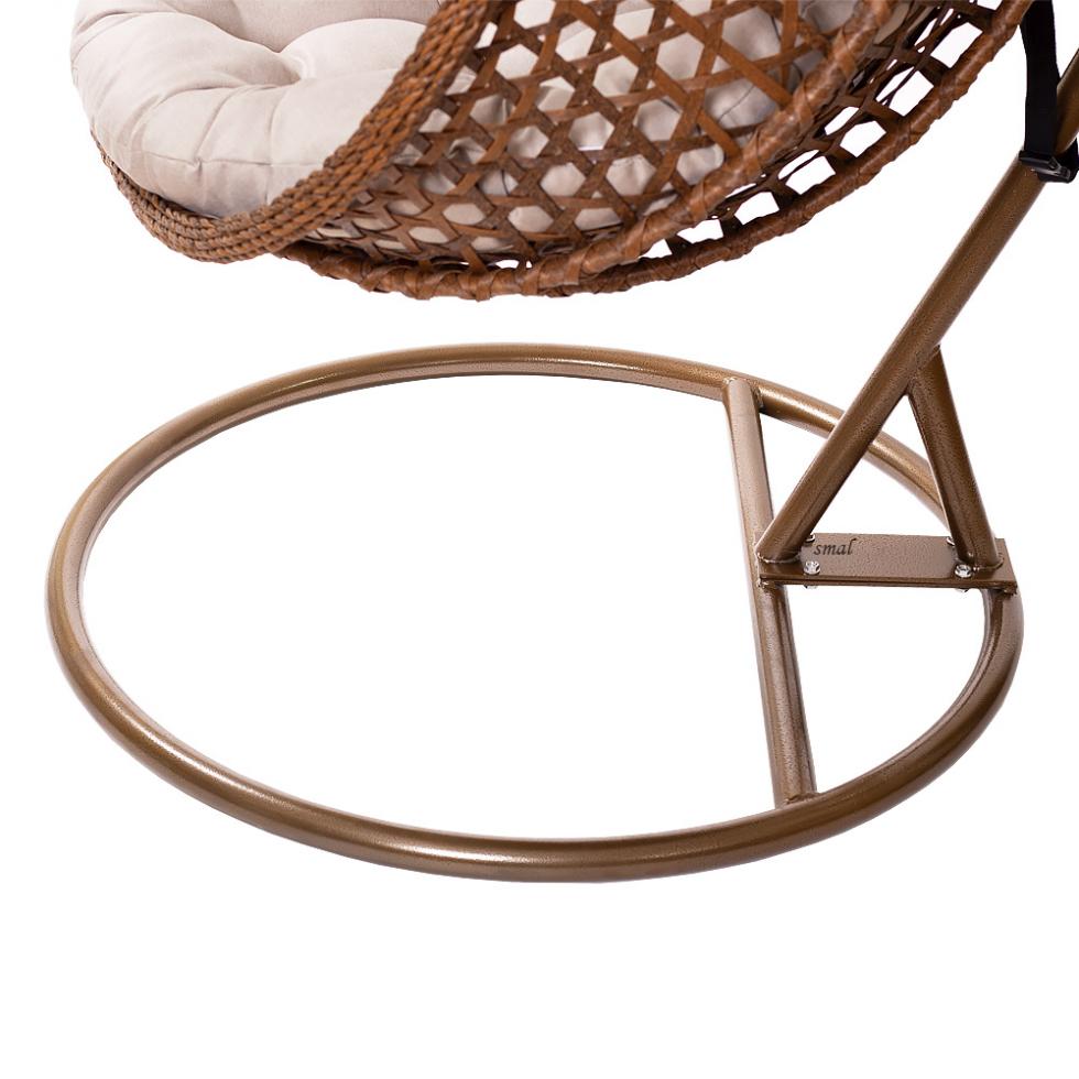 FOTEL WISZĄCY ogrodowy bujany kosz kokon MAJORKA - BRĄZOWY - Fotel MAJORKA - BRĄZOWY - obrazek 11