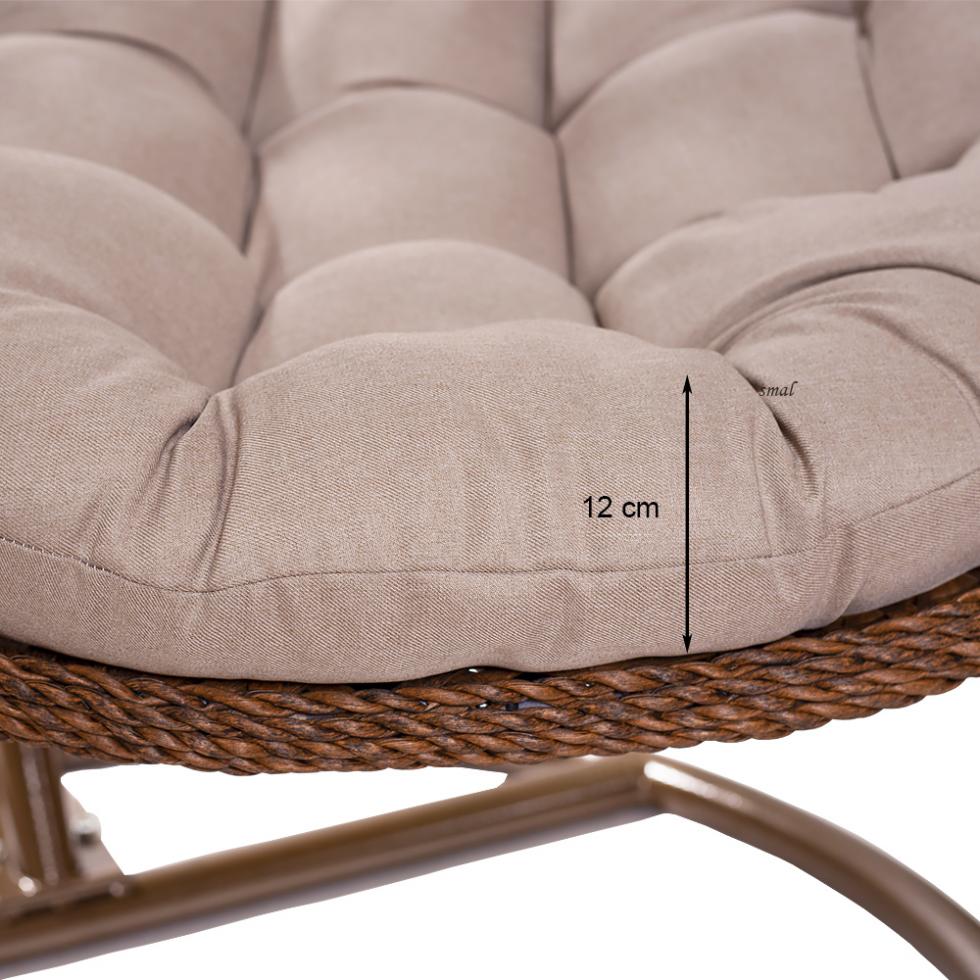 FOTEL WISZĄCY ogrodowy bujany kosz kokon MAJORKA - BRĄZOWY - Fotel MAJORKA - BRĄZOWY - obrazek 13