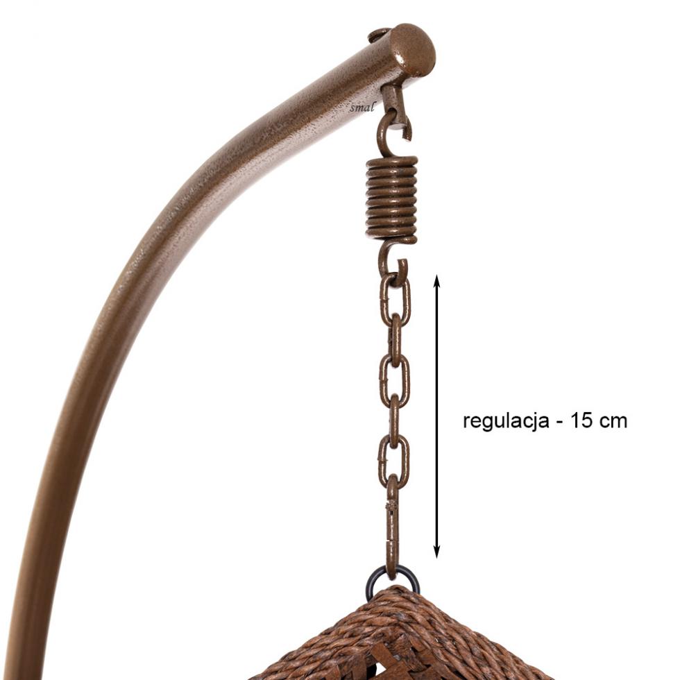 FOTEL WISZĄCY ogrodowy bujany kosz kokon MAJORKA - BRĄZOWY - Fotel MAJORKA - BRĄZOWY - obrazek 14