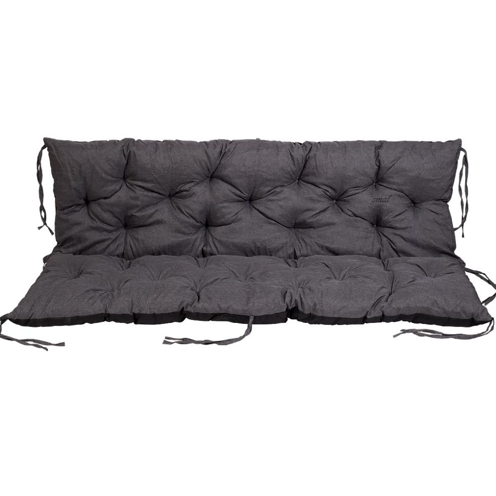 PODUSZKA MATERAC NA ŁAWKĘ HUŚTAWKĘ OGRODOWĄ CIEMNO SZARA - PODUSZKA MATERAC NA ŁAWKĘ HUŚTAWKĘ OGRODOWĄ PISTACJOWA - obrazek 3