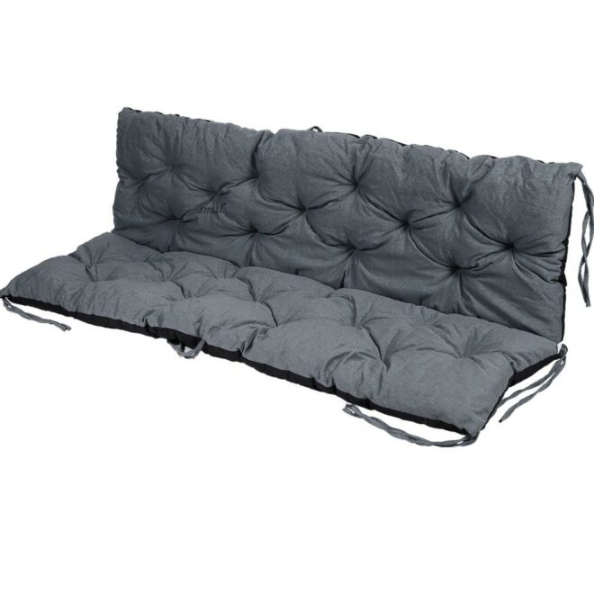 PODUSZKA MATERAC NA ŁAWKĘ HUŚTAWKĘ OGRODOWĄ SZARA - PODUSZKA MATERAC NA ŁAWKĘ HUŚTAWKĘ OGRODOWĄ SZARA