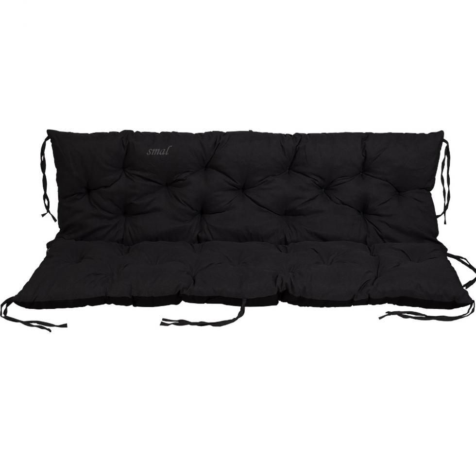 PODUSZKA MATERAC NA ŁAWKĘ HUŚTAWKĘ OGRODOWĄ CZARNY - PODUSZKA MATERAC NA ŁAWKĘ HUŚTAWKĘ OGRODOWĄ BRĄZOWA - obrazek 3