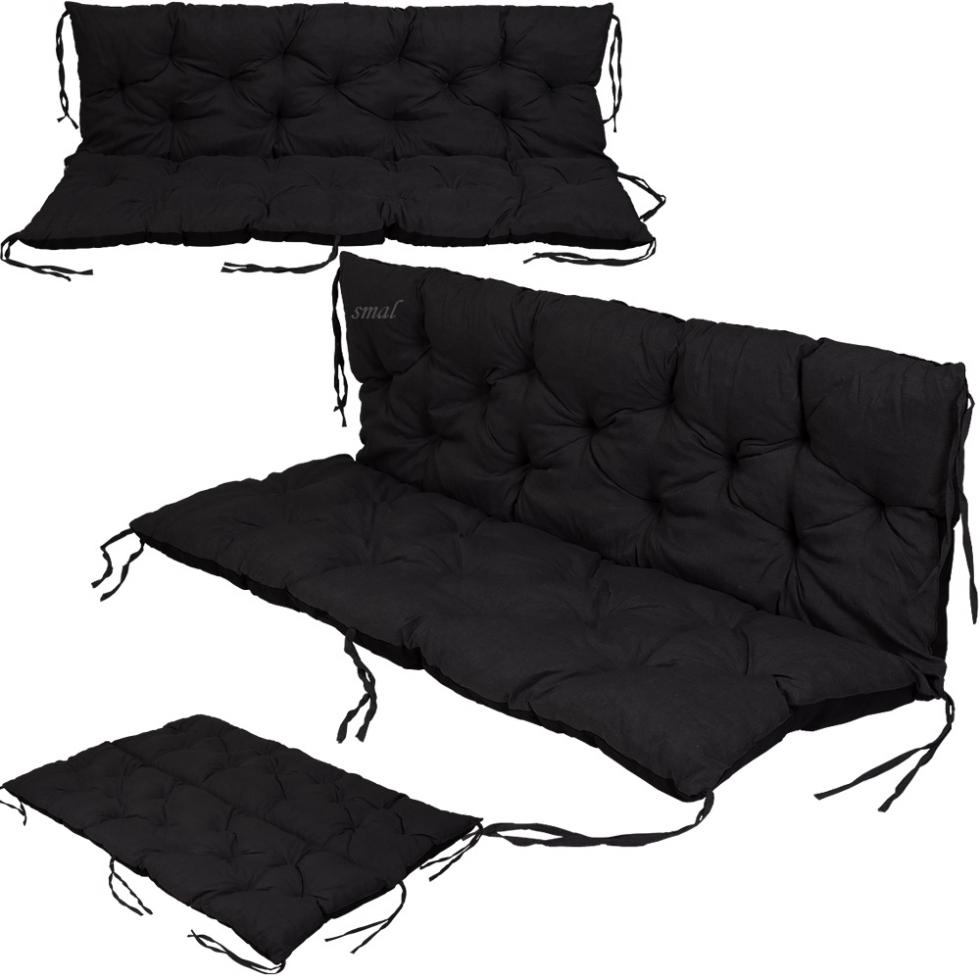 PODUSZKA MATERAC NA ŁAWKĘ HUŚTAWKĘ OGRODOWĄ CZARNY - PODUSZKA MATERAC NA ŁAWKĘ HUŚTAWKĘ OGRODOWĄ BRĄZOWA - obrazek 4