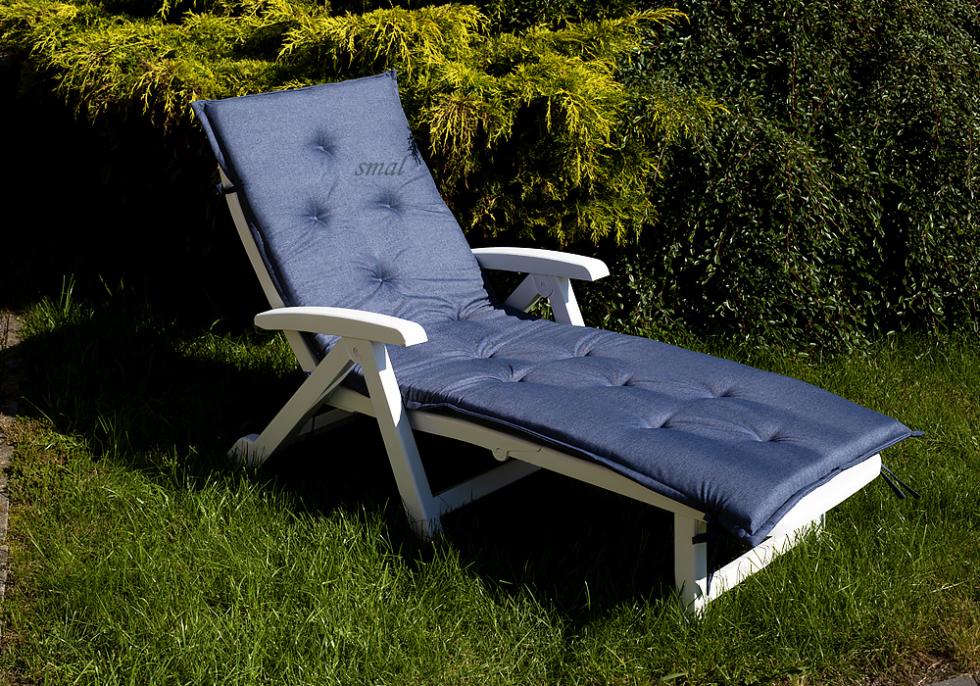 Leżak Basenowy Relaksacyjno - Wypoczynkowy Fiorello Biały z poduszką CIEMNO NIEBIESKĄ - Leżak Basenowy Relaksacyjno - Wypoczynkowy Fiorello Biały z poduszką NIEBIESKĄ - obrazek 13