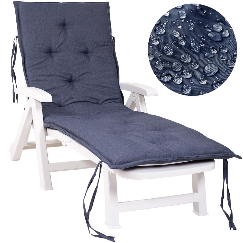 Leżak Basenowy Relaksacyjno - Wypoczynkowy Fiorello Biały z poduszką CIEMNO NIEBIESKĄ - Leżak Basenowy Relaksacyjno - Wypoczynkowy Fiorello Biały z poduszką NIEBIESKĄ - obrazek 15