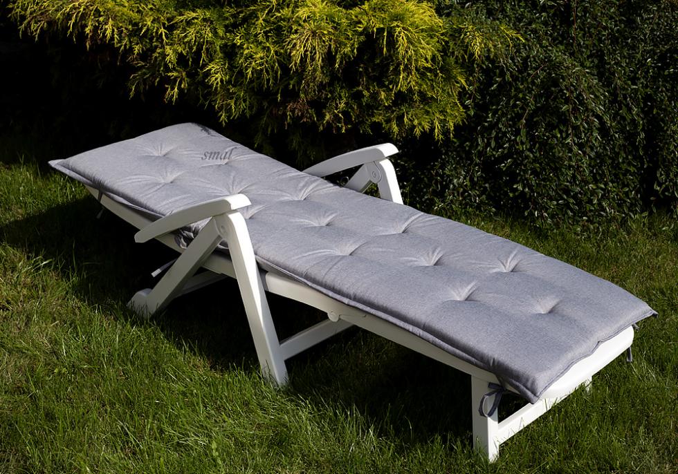 MATERAC PODUSZKA NA LEŻAK BASENOWY SZARA WODOODPORNA GRUBA - MATERAC PODUSZKA NA LEŻAK BASENOWY SZARA WODOODPORNA GRUBA - obrazek 3