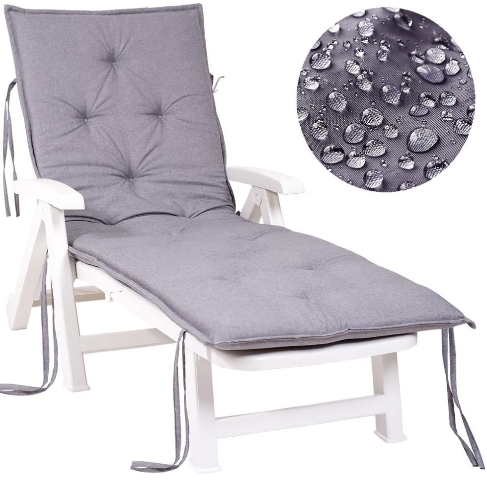 MATERAC PODUSZKA NA LEŻAK BASENOWY SZARA WODOODPORNA GRUBA - MATERAC PODUSZKA NA LEŻAK BASENOWY SZARA WODOODPORNA GRUBA - obrazek 7