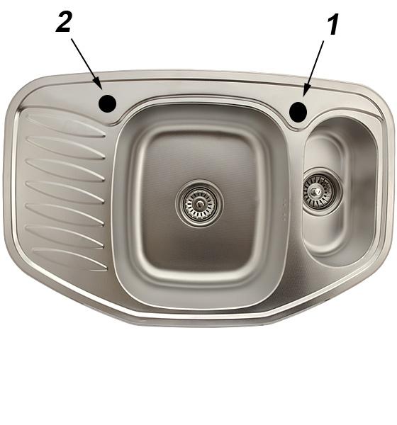 Zlewozmywak metalowy NOVA wpuszczany w blat struktura len - Zlew NOVA - obrazek 3