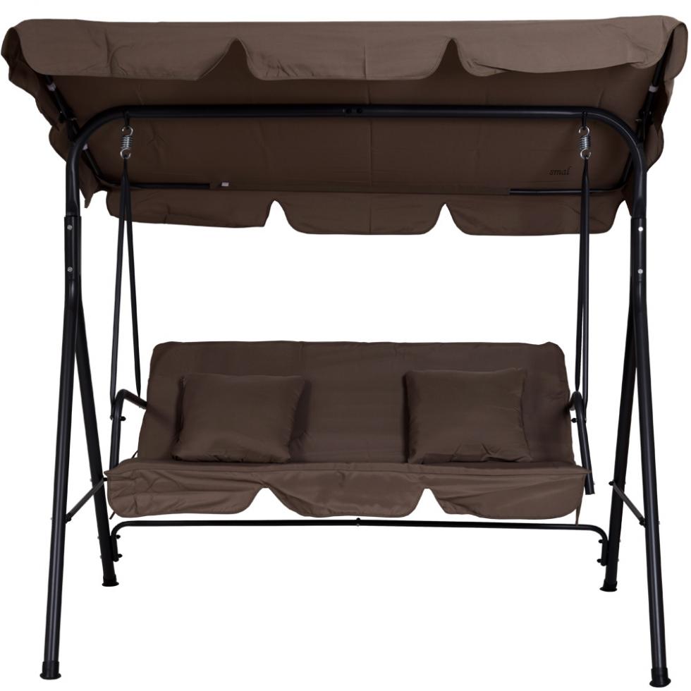 HUŚTAWKA OGRODOWA 3-osobowa ROXI METALOWA BEŻOWA - Huśtawka ROXI - obrazek 2