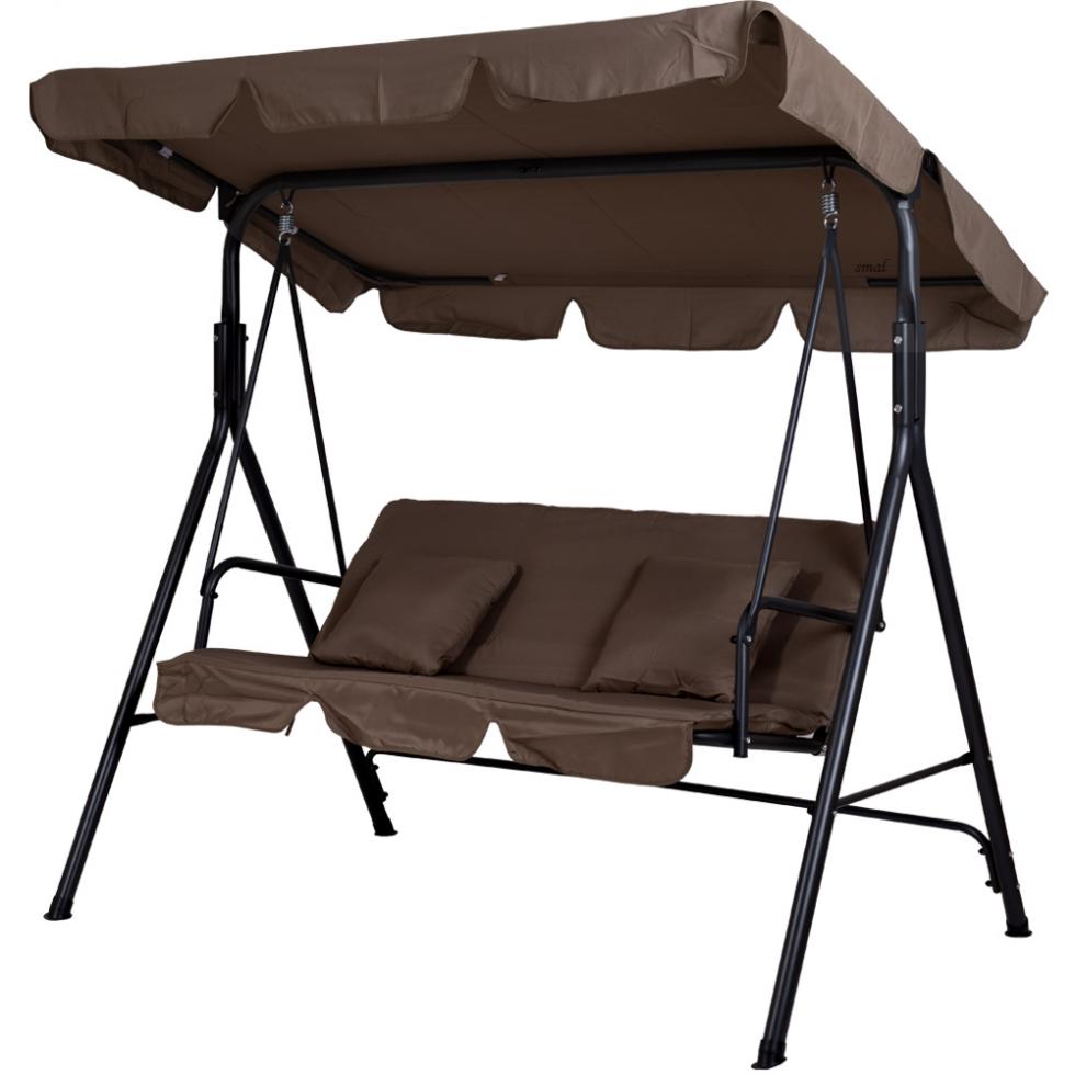 HUŚTAWKA OGRODOWA 3-osobowa ROXI METALOWA BEŻOWA - Huśtawka ROXI - obrazek 3