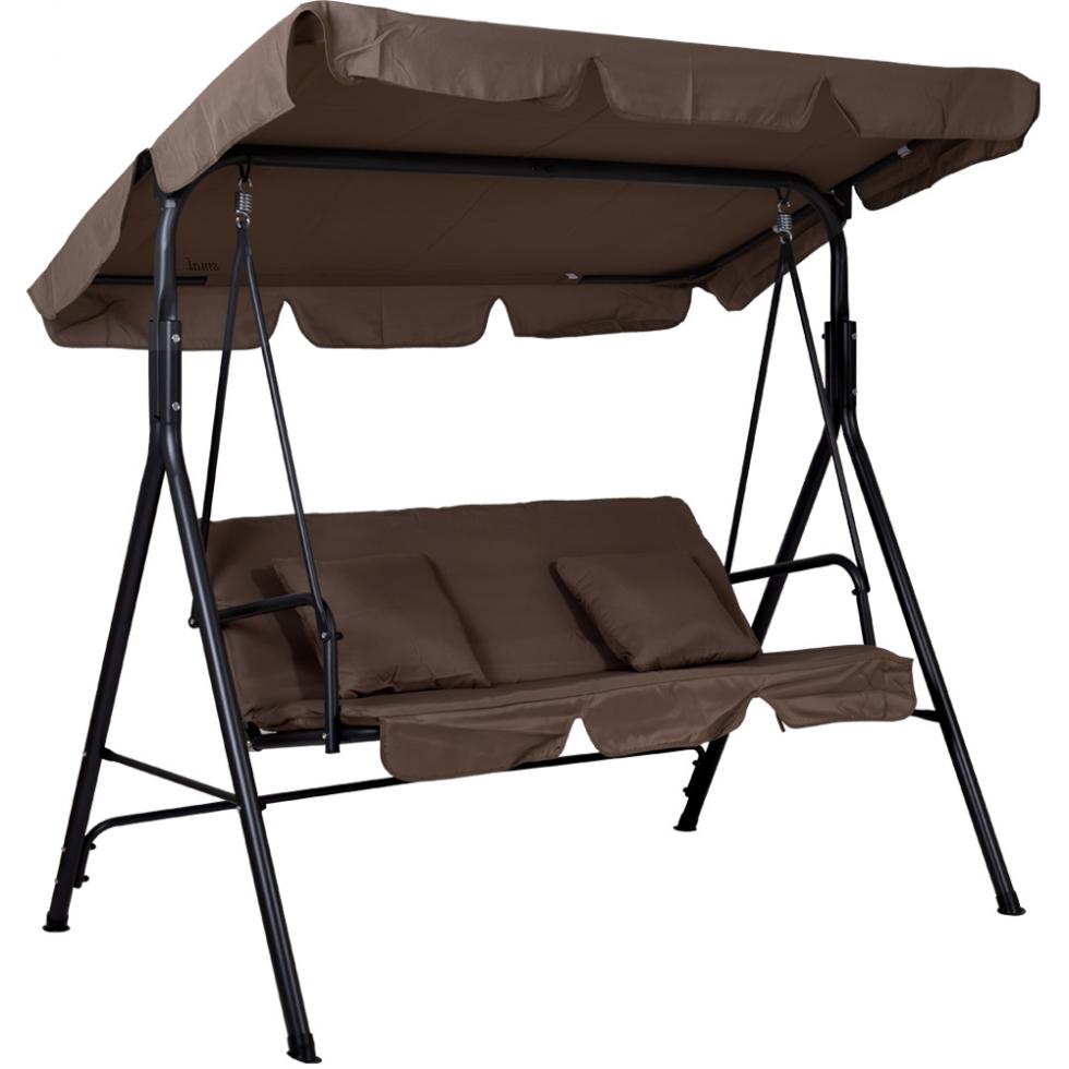 HUŚTAWKA OGRODOWA 3-osobowa ROXI METALOWA BEŻOWA - Huśtawka ROXI - obrazek 4