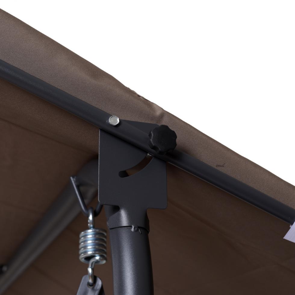 HUŚTAWKA OGRODOWA 3-osobowa ROXI METALOWA BEŻOWA - Huśtawka ROXI - obrazek 8