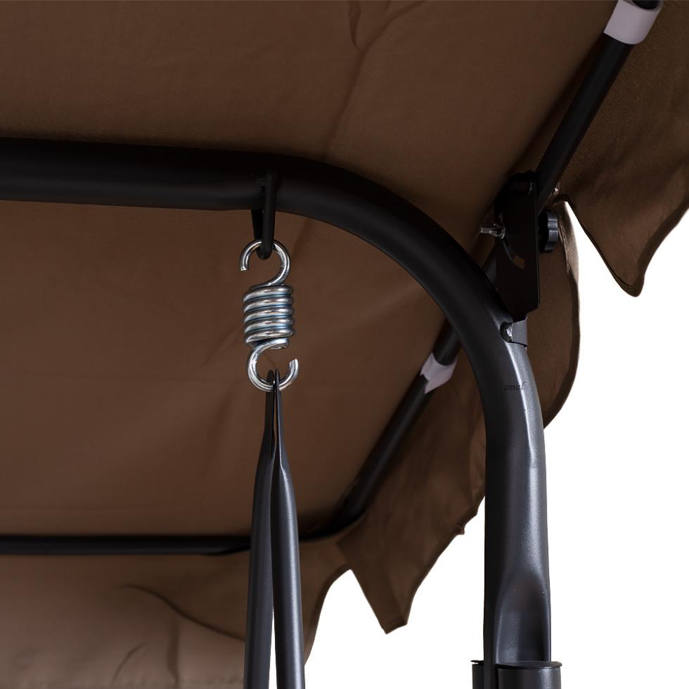 HUŚTAWKA OGRODOWA 3-osobowa ROXI METALOWA BEŻOWA - Huśtawka ROXI - obrazek 10