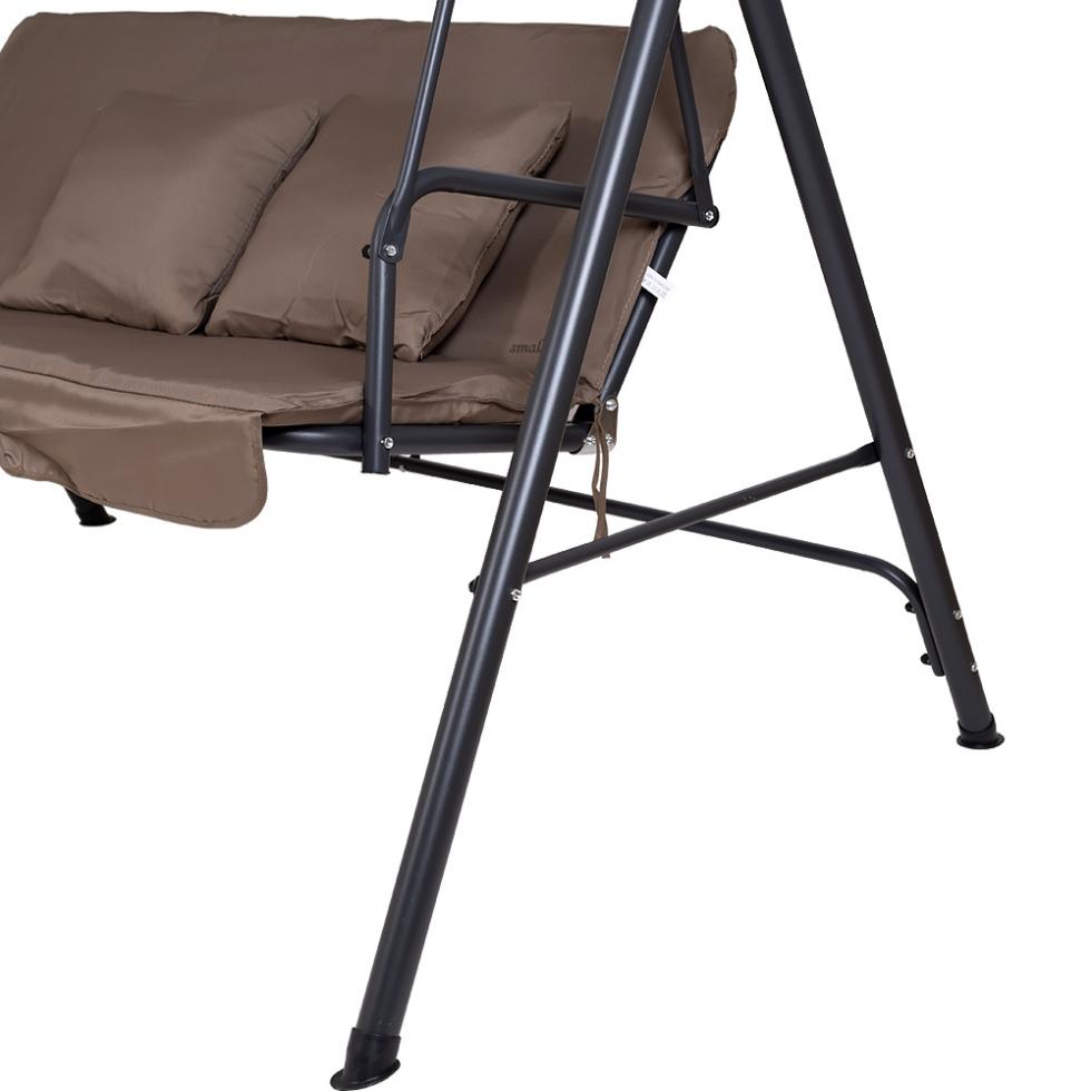 HUŚTAWKA OGRODOWA 3-osobowa ROXI METALOWA BEŻOWA - Huśtawka ROXI - obrazek 11