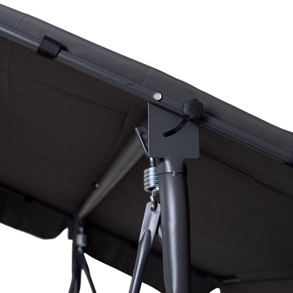 HUŚTAWKA OGRODOWA 3-osobowa ROXI METALOWA SZARA - Huśtawka ROXI - obrazek 3