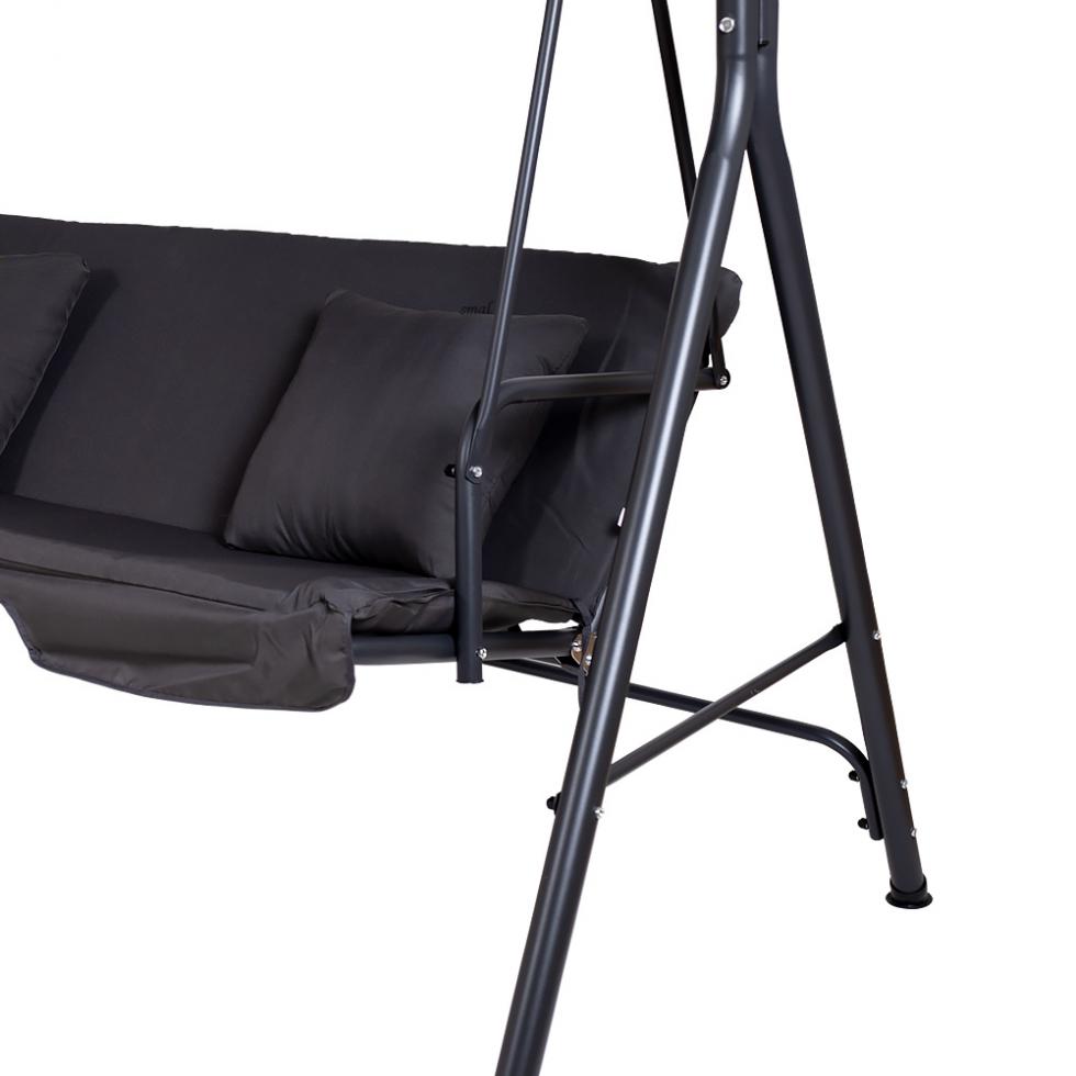 HUŚTAWKA OGRODOWA 3-osobowa ROXI METALOWA SZARA - Huśtawka ROXI - obrazek 6
