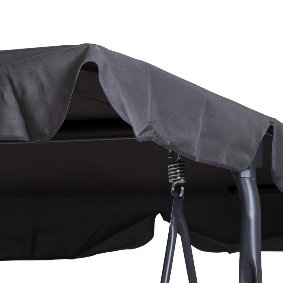 HUŚTAWKA OGRODOWA 3-osobowa ROXI METALOWA SZARA - Huśtawka ROXI - obrazek 13