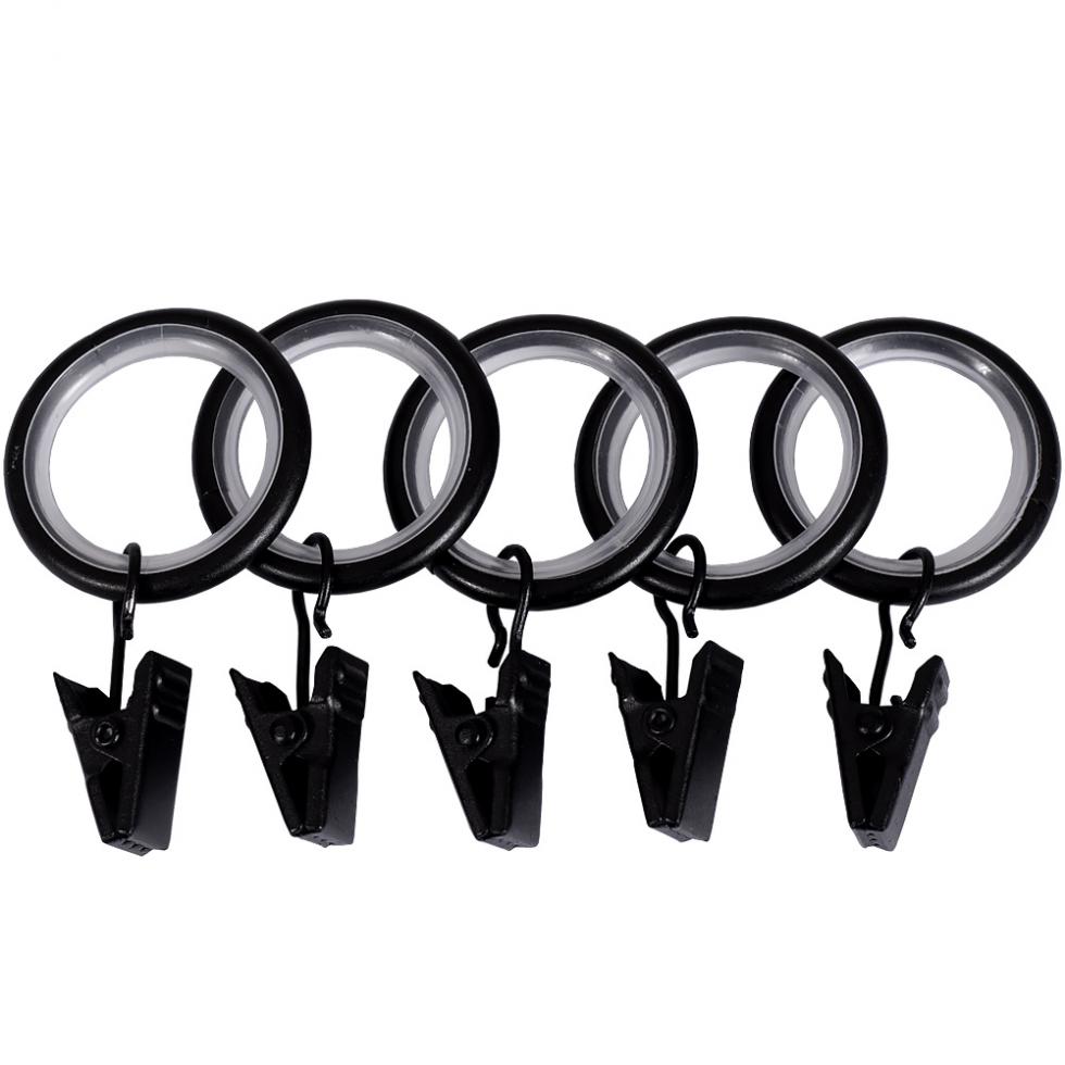 KARNISZ POJEDYNCZY fi 19 CZARNY MAT LOKI CICHE KÓŁKA - 220 cm - obrazek 3