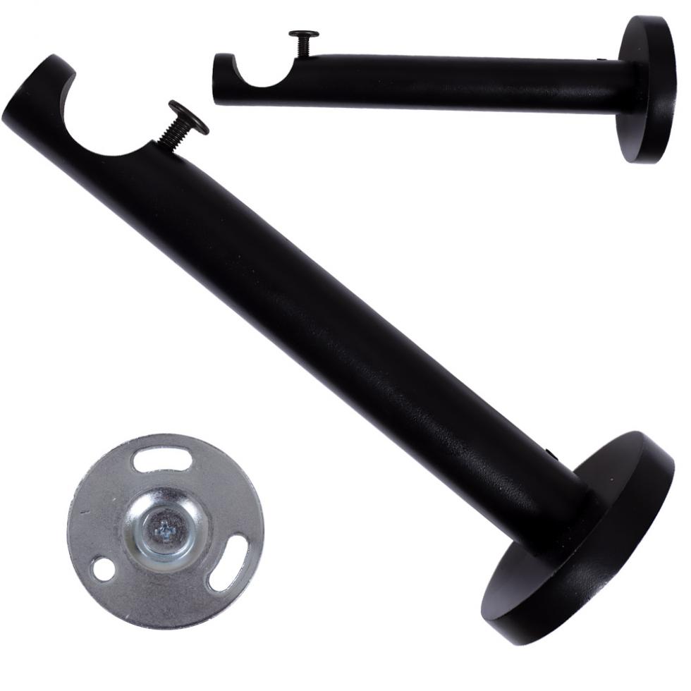 KARNISZ POJEDYNCZY fi 19 CZARNY MAT CYLINDER - 140 cm - obrazek 3