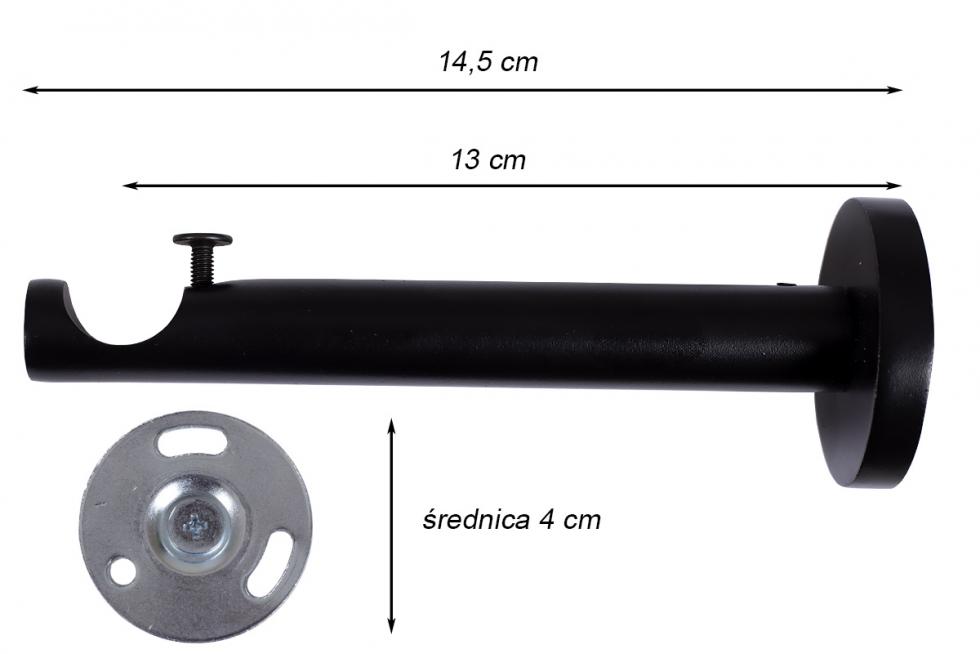 KARNISZ POJEDYNCZY fi 19 CZARNY MAT PARYS - 360 cm - obrazek 2