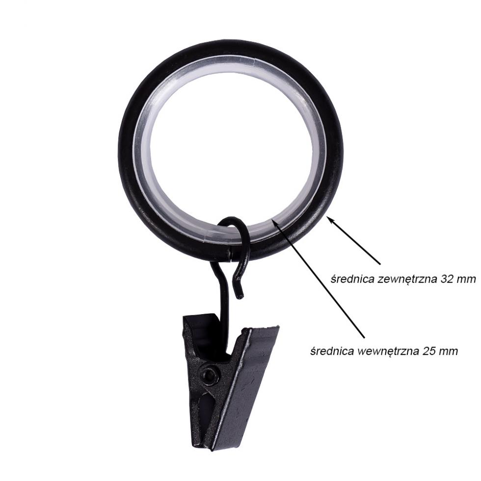 KARNISZ PODWÓJNY fi 19+19 CZARNY MAT ZAŚLEPKA CICHE KÓŁKA - 360 cm - obrazek 8