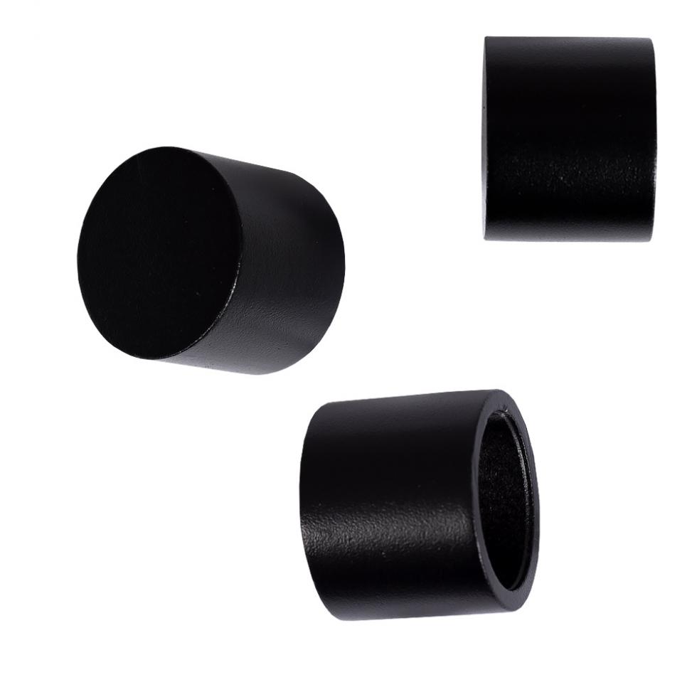 KARNISZ PODWÓJNY fi 19+19 CZARNY MAT PARYS CICHE KÓŁKA - 220 cm - obrazek 4